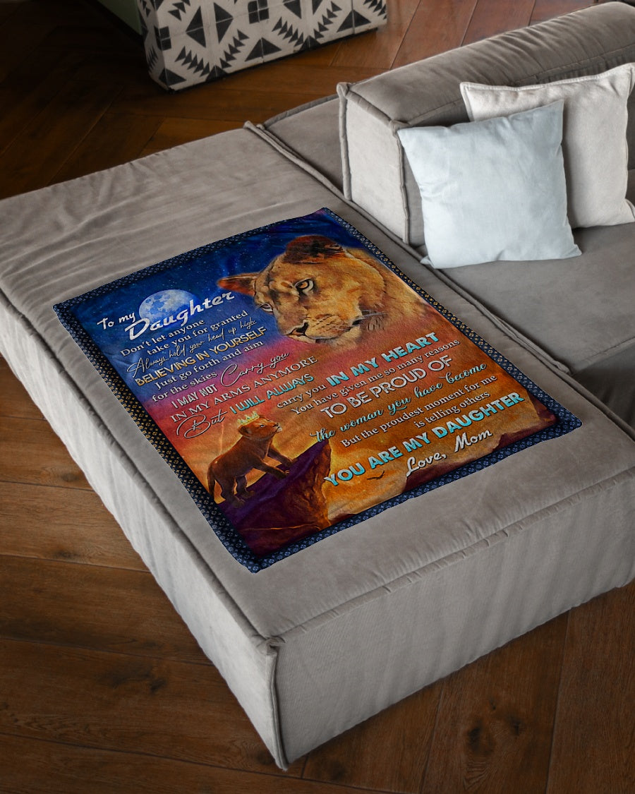 Lion Believing In Yourself Lovely Flannel Blanket For Living Room And Bedroom Styling