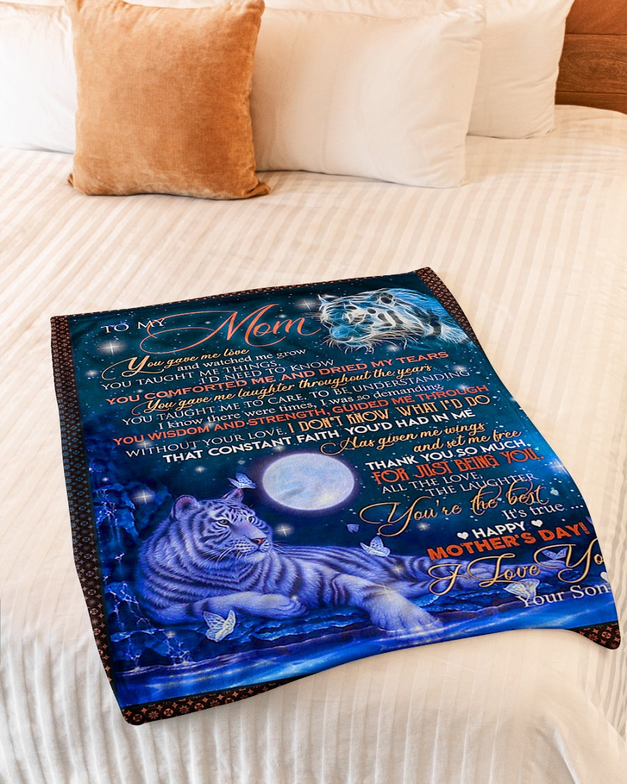 Tiger Love Big Hug From Daughter Flannel Blanket For Soft Bed Couch And Home Comfort