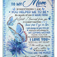Butterfly Beloved Mother Message I Love You Flannel Blanket For Bed Sofa And Reading Nook Decor