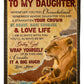 Lion Consider Big Hug Daughter Gift Flannel Blanket For Bedroom Couch And Daily Comfort
