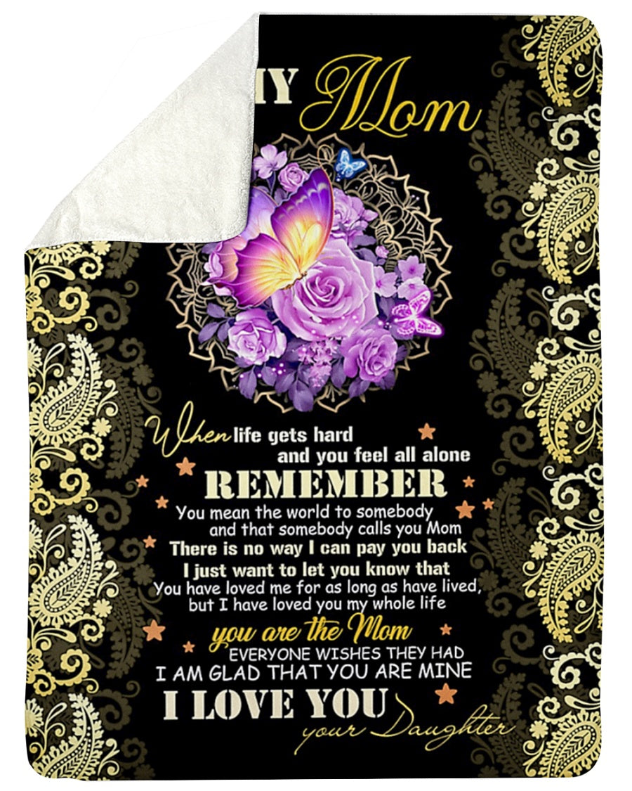 Butterfly Loving Mom Remember Flannel Blanket For Soft Bed Couch And Home Comfort