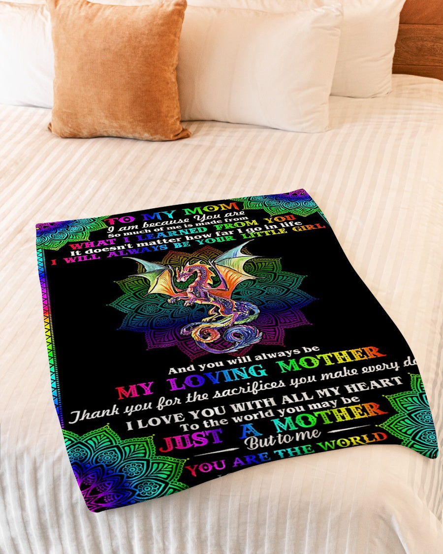 Dragon Love To My Mom Dragon Thank You Flannel Blanket For Soft Bed Couch And Home Comfort