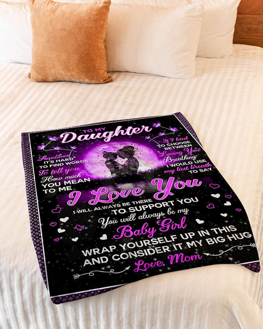 Family Baby Girl Mom To Daughter Flannel Blanket For Soft Bed Couch And Home Comfort