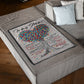 Family Endless Love Sunshine Flannel Blanket For Living Room And Bedroom Styling