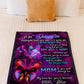 Family Love I Think About You Daughter Gift Flannel Blanket For Relaxing At Home And Travel