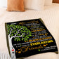 Family Tree Beloved Mother Message Flannel Blanket For Soft Bed Couch And Home Comfort