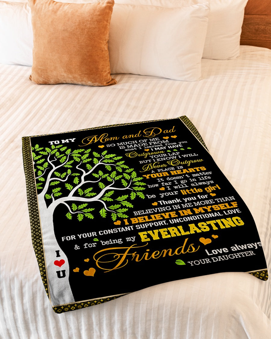Family Tree Beloved Mother Message Flannel Blanket For Soft Bed Couch And Home Comfort