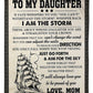 Ship Strong Spirit Message Daughter Gift From Mom Flannel Blanket For Bed Sofa And Reading Nook Decor