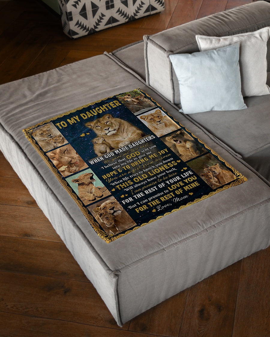 Lion The Rest Of Your Life Daughter Gift Flannel Blanket For Living Room And Bedroom Styling