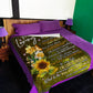 Sunflower Inspiring Family Hero Message Flannel Blanket For Bed Sofa And Reading Nook Decor