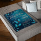 Butterfly Straighten Your Crown Daughter Gift Flannel Blanket For Living Room And Bedroom Styling