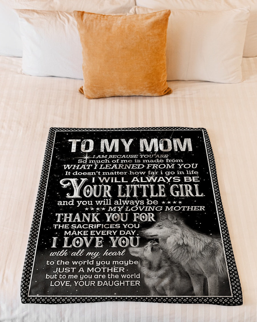 Wolf Inspiring Family Hero Message Your Little Girl Flannel Blanket For Relaxing At Home And Travel