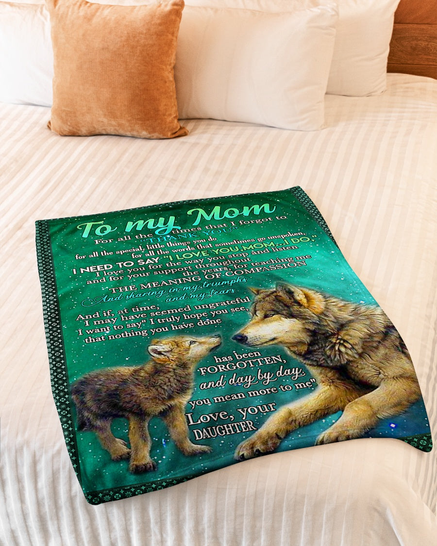 Wolf Lifelong Love Message Flannel Blanket For Soft Bed Couch And Home Comfort