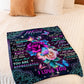 Rose Beloved Mother Message Big Hug Flannel Blanket For Soft Bed Couch And Home Comfort