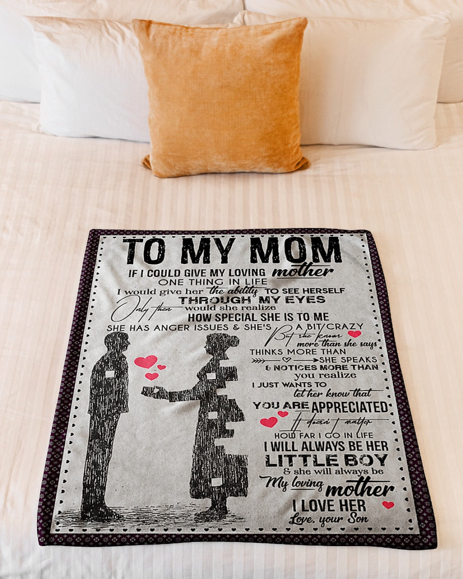 Family To My Mom Vintage If I Could Flannel Blanket For Relaxing At Home And Travel