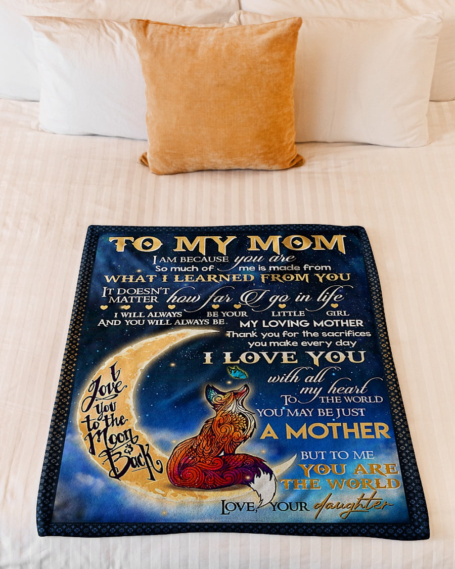 Family I Am Always With You Flannel Blanket For Relaxing At Home And Travel