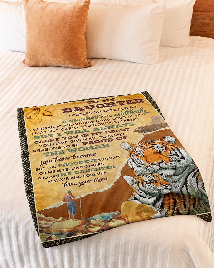 Family I Closed My Eyes For But A Moment Mom To Daughter Flannel Blanket For Soft Bed Couch And Home Comfort
