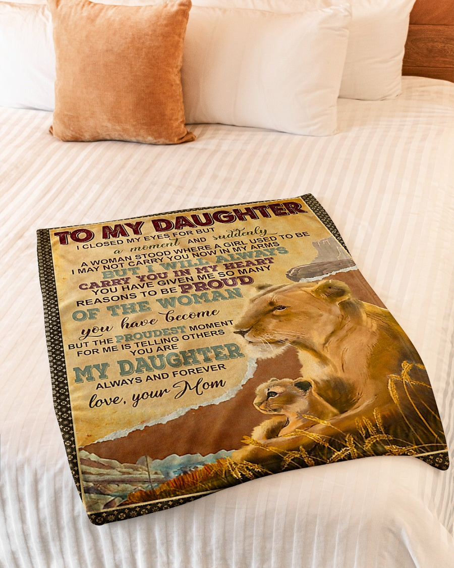 Lion Carry You In My Heart Gift Flannel Blanket For Soft Bed Couch And Home Comfort