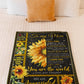 Sunflower To My Mom Flannel Blanket For Relaxing At Home And Travel