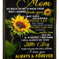 Sunflower Deep Appreciation Message Little Boy Flannel Blanket For Bed Sofa And Reading Nook Decor