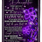 Family Love You Daughter Gift Flannel Blanket For Bed Sofa And Reading Nook Decor