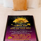 Sunflower Positive Encouragement Message Daughter Gift Flannel Blanket For Relaxing At Home And Travel