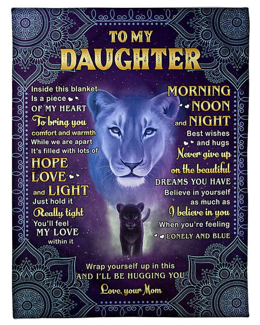 Lion I Believe In You Daughter Gift Flannel Blanket For Cozy Bedroom And Sofa Decor