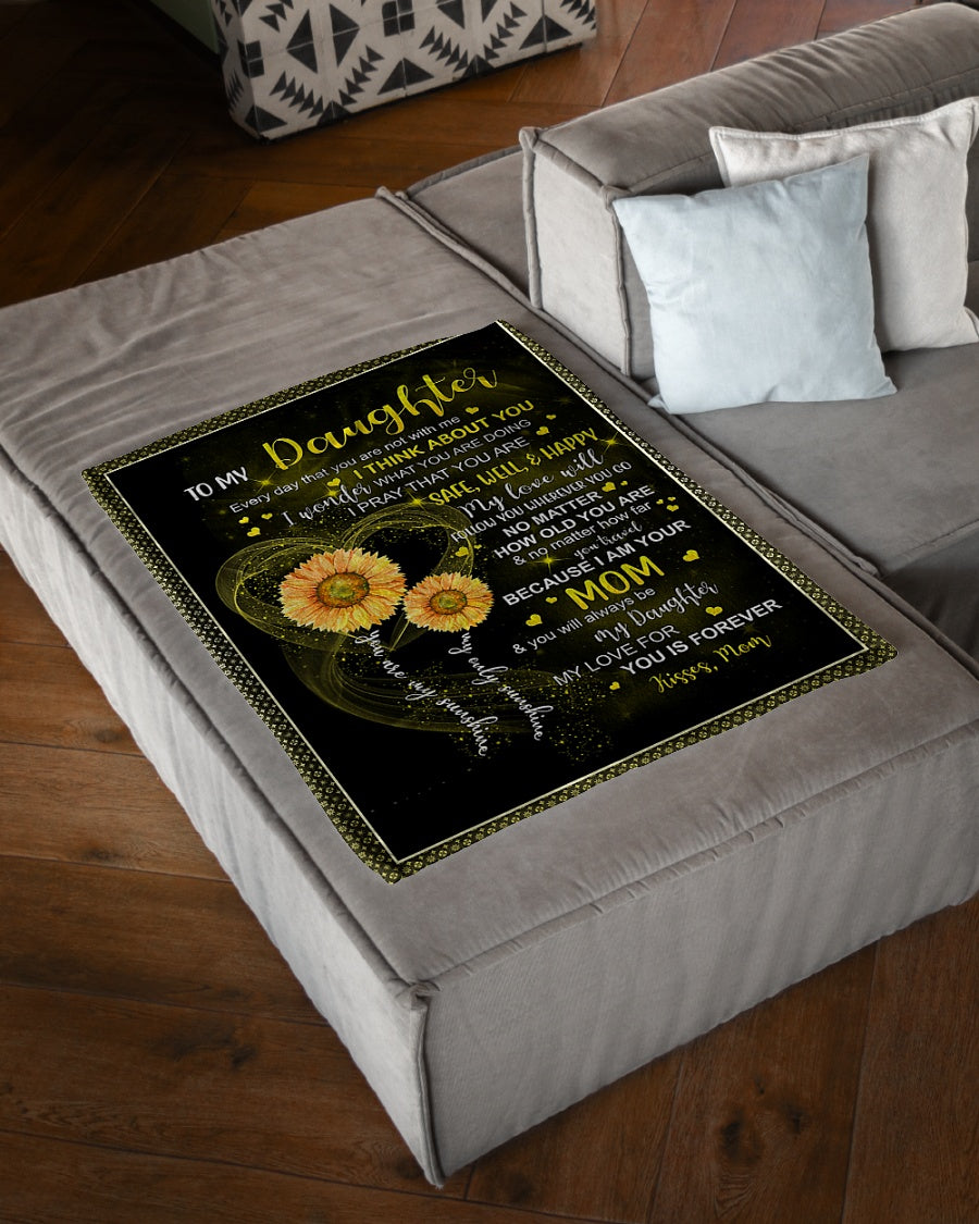 Sunflower I Think About You Flannel Blanket For Living Room And Bedroom Styling