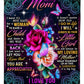 Rose I Love You With All My Heart My Loving Mother Flannel Blanket For Bed Sofa And Reading Nook Decor