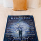 Family Never Feel That You're Alone Mom To Daughter Blue Flannel Blanket For Relaxing At Home And Travel