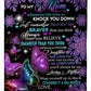 Butterfly Beloved Mother Message Flannel Blanket For Relaxing At Home And Travel