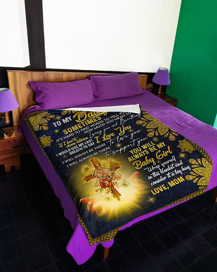 Jesus How Much You Mean To Me Daughter Gift Flannel Blanket For Bed Sofa And Reading Nook Decor
