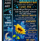 Sunflower Butterfly Big Hug Daughter Gift Flannel Blanket For Bed Sofa And Reading Nook Decor