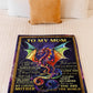 Dragon To My Mom Dragon Thank You Flannel Blanket For Relaxing At Home And Travel