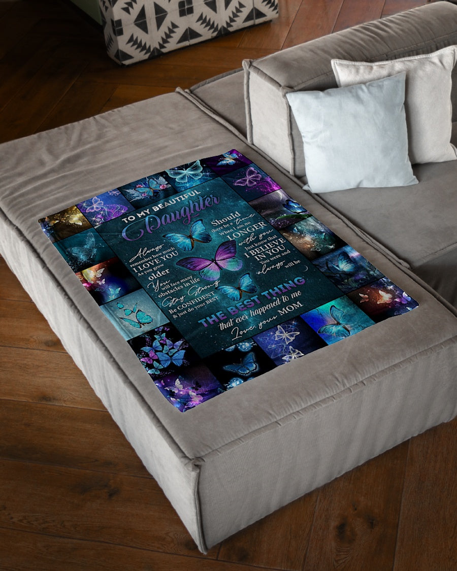 Butterfly Remember How Much I Love You Flannel Blanket For Living Room And Bedroom Styling