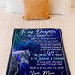 Wolf Believe In Yourself Daughter Gift Flannel Blanket For Relaxing At Home And Travel