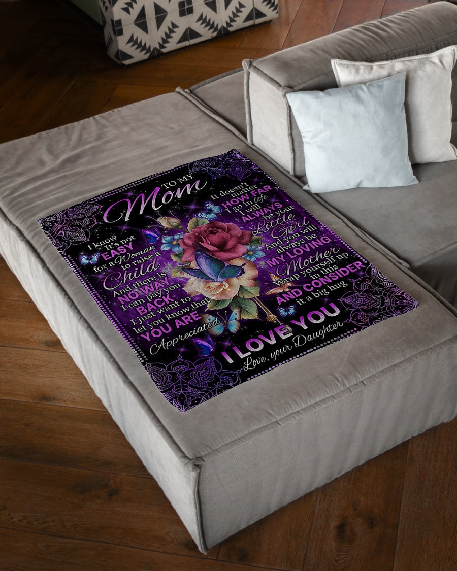 Rose Lifelong Mother Love Flannel Blanket For Living Room And Bedroom Styling
