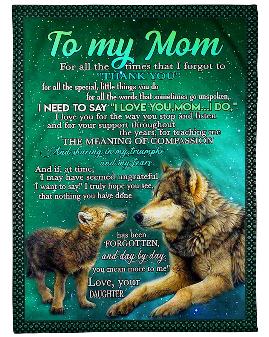 Wolf Lifelong Love Message Flannel Blanket For Bed Sofa And Reading Nook Decor
