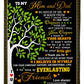 Family Tree Beloved Mother Message Flannel Blanket For Bed Sofa And Reading Nook Decor