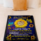 Sunflower Enduring Love Message Mom To Daughter Flannel Blanket For Relaxing At Home And Travel
