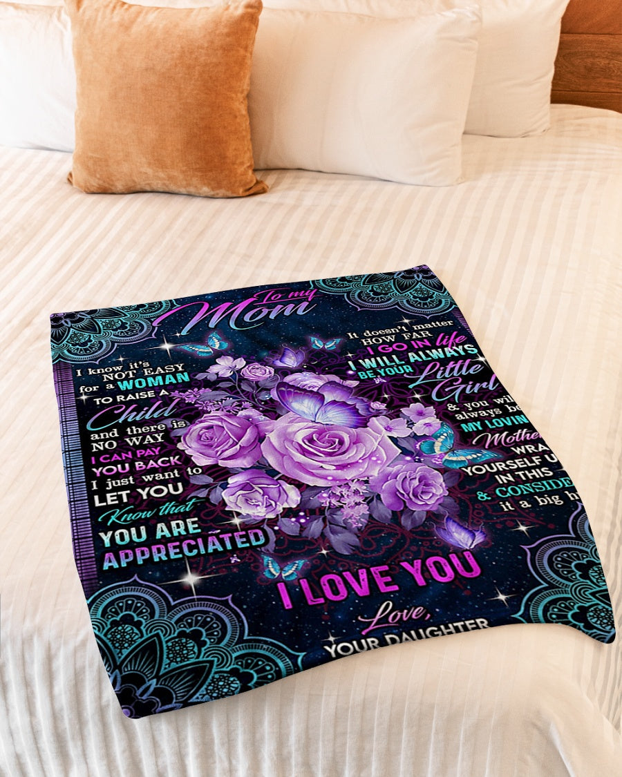Rose I Love You With All My Heart Flannel Blanket For Soft Bed Couch And Home Comfort