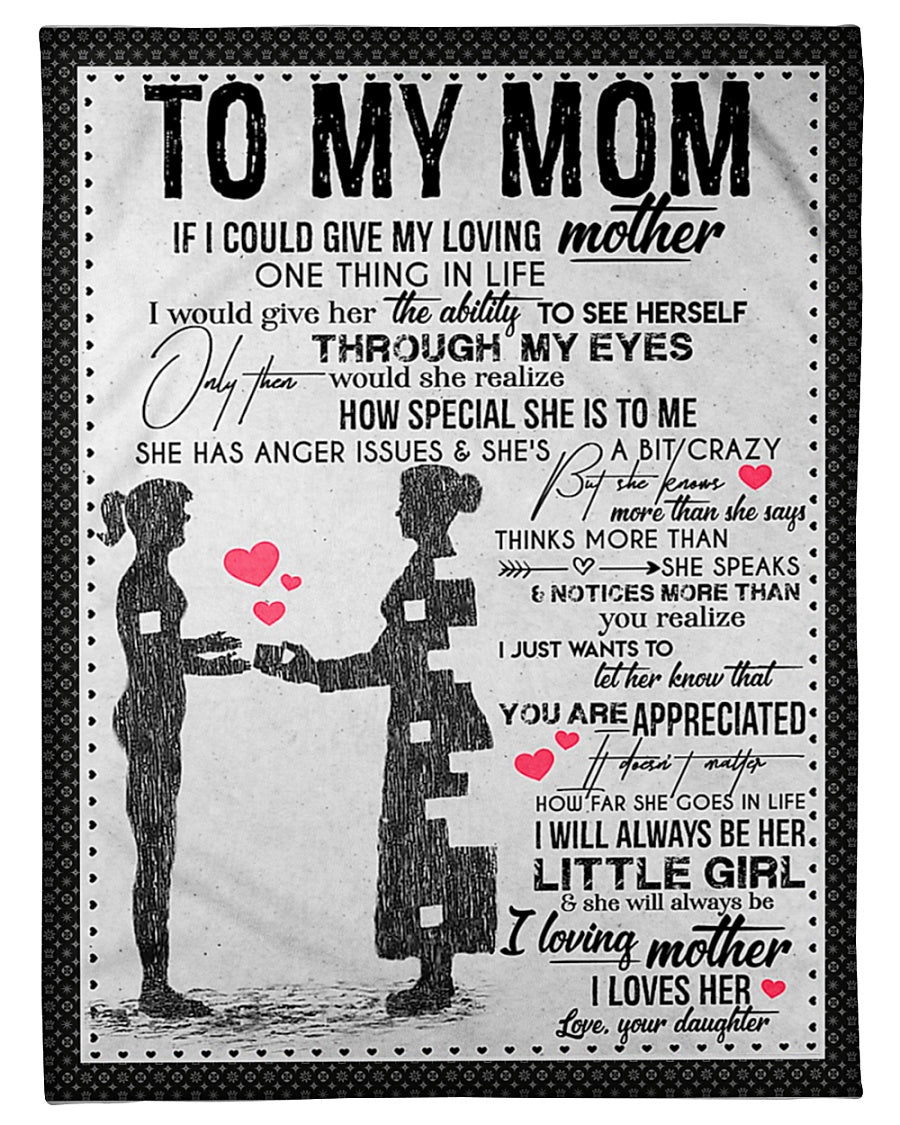 Family I Will Always Be Her Little Girl Mother Flannel Blanket For Soft Bed Couch And Home Comfort