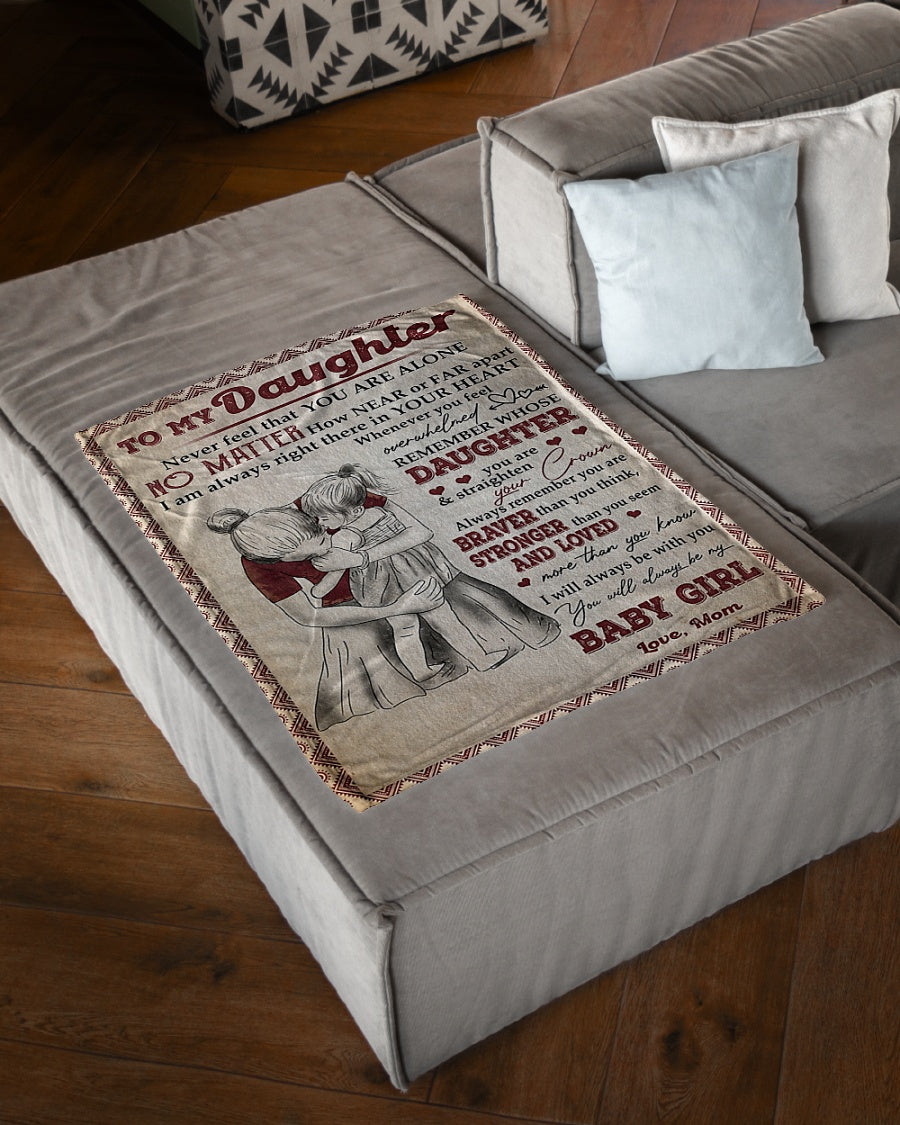 Family I'll Always Be With You Flannel Blanket For Living Room And Bedroom Styling