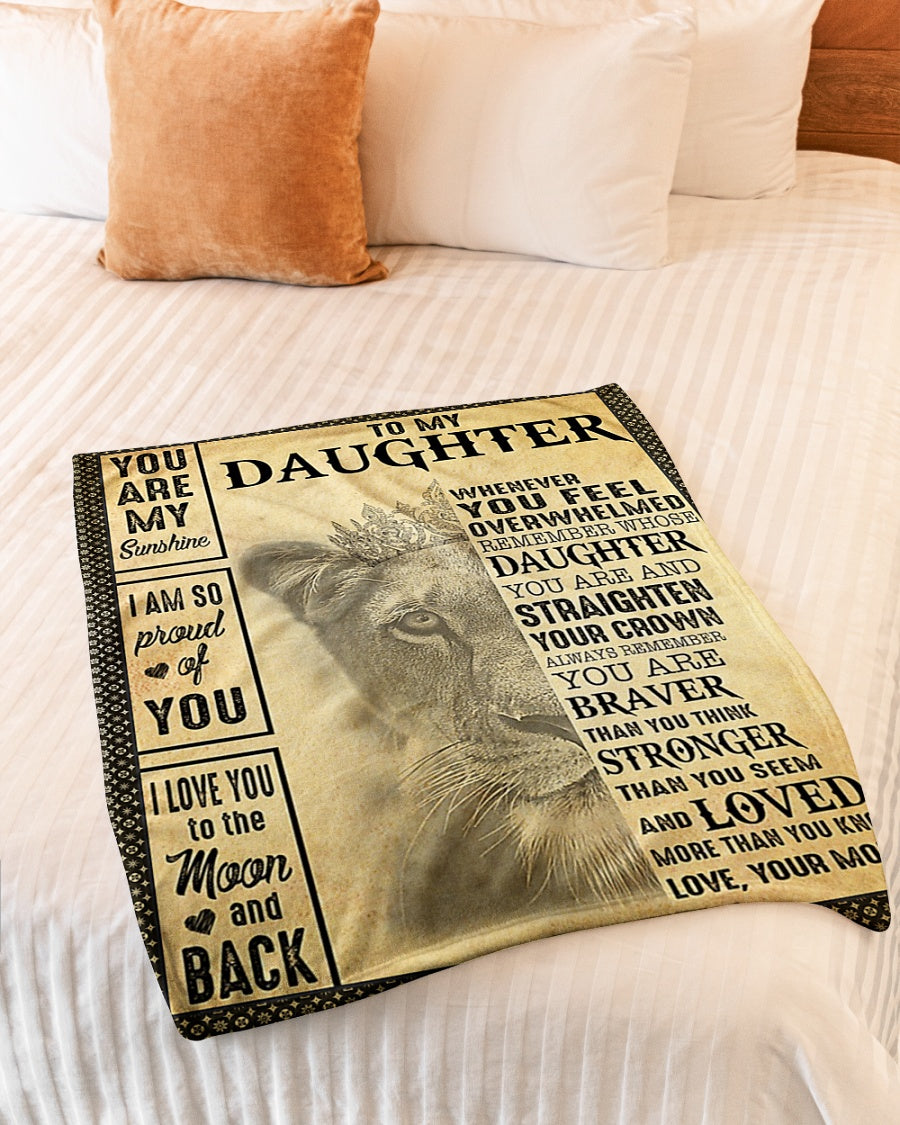 Lion Warm Sunshine Love Mom To Daughter Flannel Blanket For Soft Bed Couch And Home Comfort