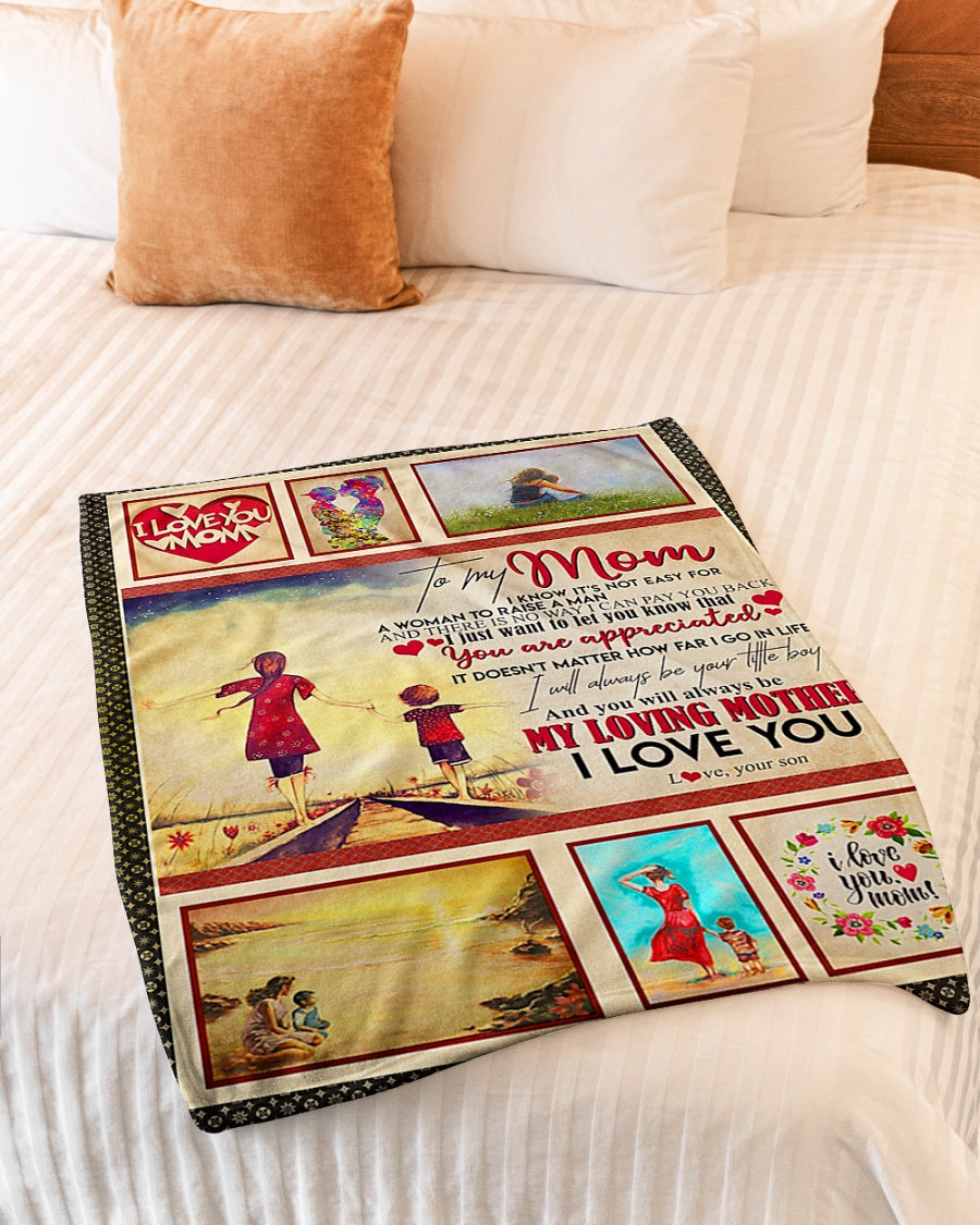 Family To My Mom You Are Appreciated Mother Flannel Blanket For Soft Bed Couch And Home Comfort