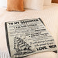 Sailing Strong Spirit Message Daughter Gift From Mom Flannel Blanket For Soft Bed Couch And Home Comfort