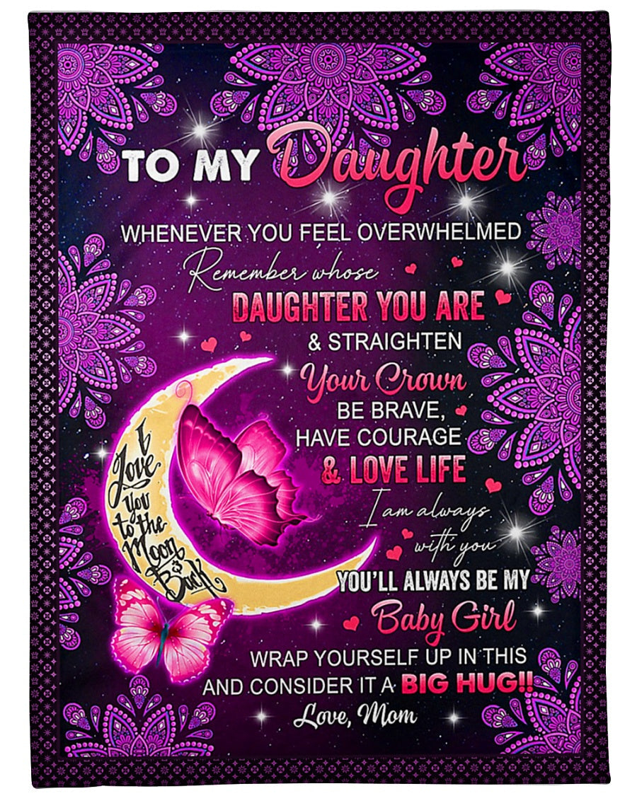 Butterfly I Am Always With You Daughter Gift Flannel Blanket For Cozy Home Lounging And Gifting