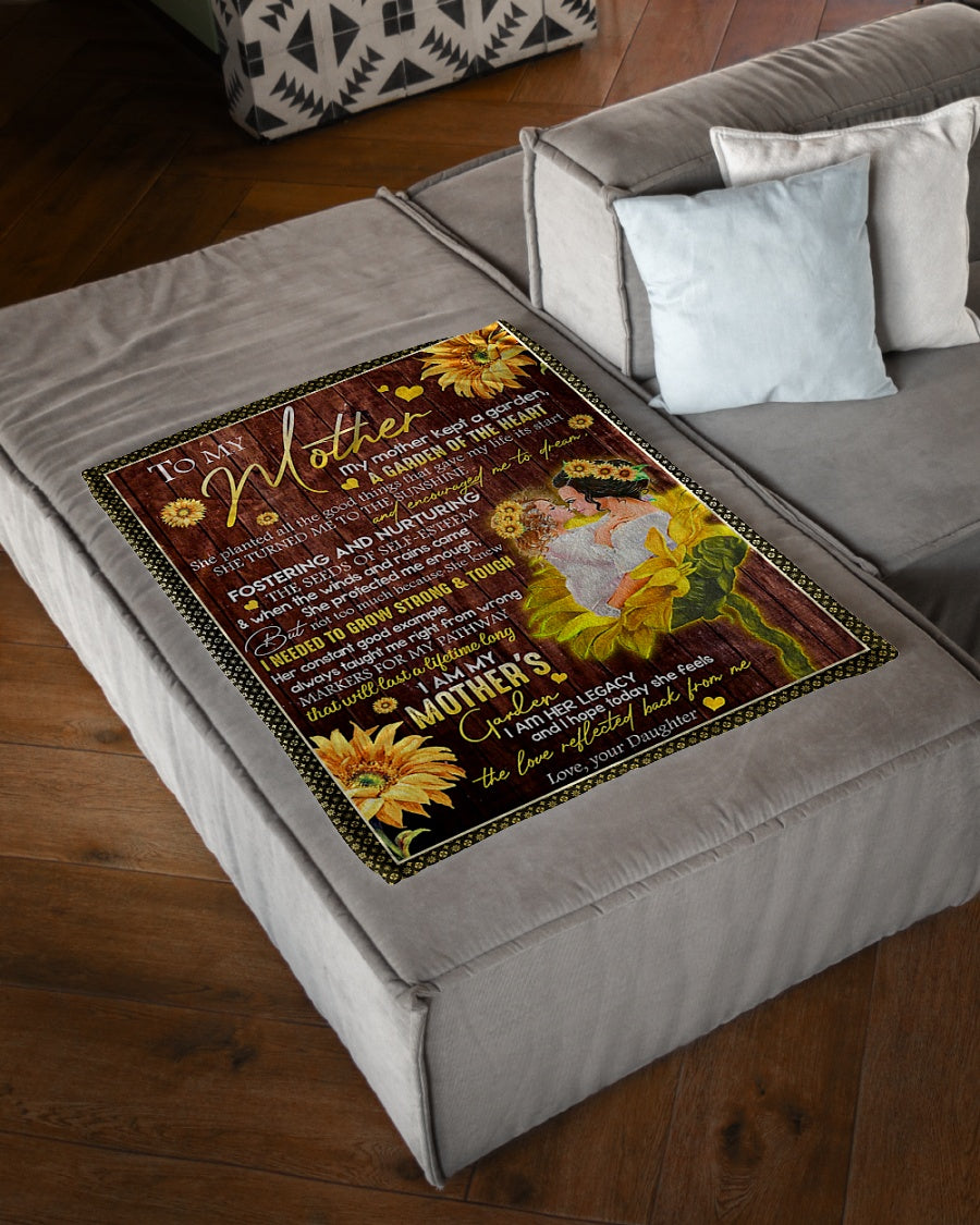 Sunflower To My Mother A Garden Of The Heart Flannel Blanket For Living Room And Bedroom Styling