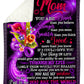 Flower To My Mom You Are The World To Me Flannel Blanket For Soft Bed Couch And Home Comfort