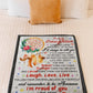 Family Love I'm Proud Of You Daughter Gift Flannel Blanket For Relaxing At Home And Travel